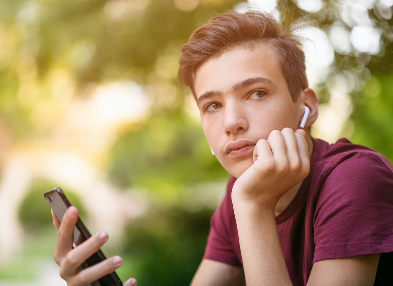 young person listening to canteen's cancer unscripted podcast young person listening to canteen's cancer unscripted podcast