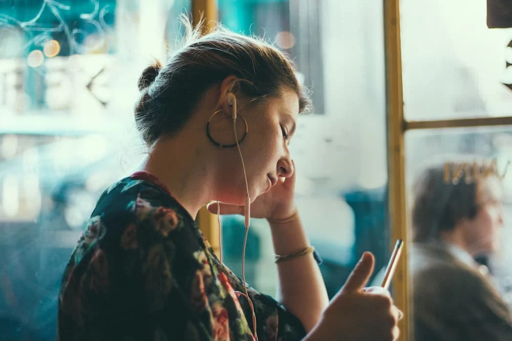 young person listening to canteen's cancer unscripted podcast young person listening to canteen's cancer unscripted podcast